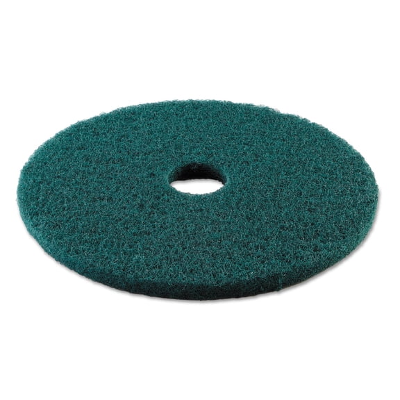 Boardwalk Heavy-Duty Scrubbing Floor Pads, 19" Diameter, Green, 5/Carton -BWK4019GRE