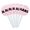 thumbnail image 1 of Hans Cupcake Picks Toppers - Set of 6 - Pink Speckles, 1 of 1