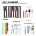 thumbnail image 5 of Vsdgher Firefighters USA Flag DuPont paper portable toiletry bag for Women&Men Camping Outdoor Tent Home Office,Hanging Hook, Water-resistant Makeup Cosmetic Bag, 5 of 8