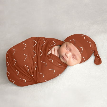 UPC: 0846480095132 | Sweet Jojo Designs Diamond Tuft Orange Arrow Baby Cocoon and Beanie Hat Sleep Sack Set Boy Girl