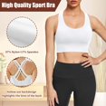 thumbnail image 2 of Sunm Boutique Sports Bras for Women Criss-Cross Back Padded Bras Workout Yoga Athletic Bra with Removable Cups, 2 of 7