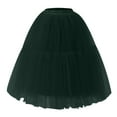thumbnail image 2 of EINCcm Tulle Skirts for Women Knee Midi Tutu Skirts High Waist Elastic Flowy Skirt Mesh Layered Ballet Skirt, 2 of 3
