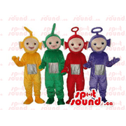 Five Well-Known Teletubbies Plush SPOTSOUND Mascots In Four Colors - Mascots Teletubbies