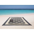 thumbnail image 3 of Floral Harmony Reversible RV & Patio Mat 9' x 12' – Blue & Tan Design – Ideal for Outdoor Living, 3 of 6