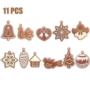 6 Pcs Christmas Clay Figurine Ornaments Gingerbread Man Ornament Christmas Figure Ornament Christmas Tree Hanging Ornament Holiday Party Supplies Favors