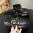 thumbnail image 2 of FYEGRE Boys Winter Lined Ankle Boots Comfortable Warm Sports Sneakers For Toddlers And Kids Outdoor Play Shoes Black 12.5-13 Years, 2 of 8