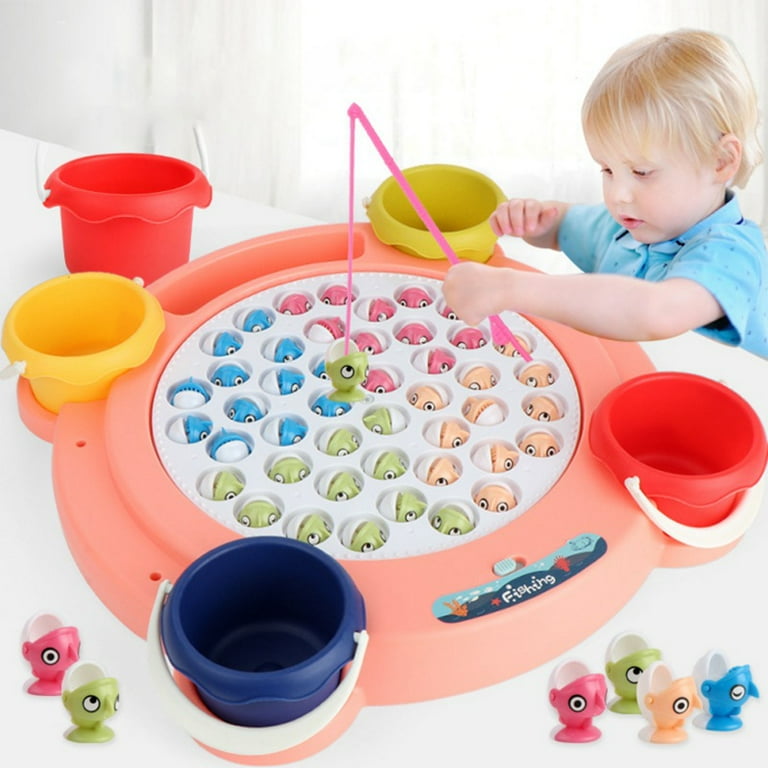 Kid Baby Fishing Toys - Children's Electric Music Spinning Fishing 45PCS 