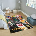 thumbnail image 5 of LaModaHome Non-Slip Rug Pop Art Graffiti Rug: Abstract Artist Style Washable Mat Child Stain Resistant Living Room Kitchen Carpet - Size: 3,3X2,6ft(100X80cm), 5 of 5