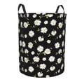 thumbnail image 2 of Daiia Daisies Flowers Round Laundry Basket with Handles Thickened Waterproof Circular hamper,Dirty Clothes Storage Basket for Bedroom,Bathroom,College Dorm-, 2 of 8