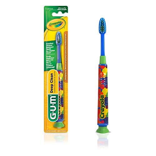 GUM® Crayola™ Kids' Deep Clean Toothbrush, Soft Bristles, Ages 5+, 1 Count