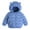 Blue, variant on Toddler Coat Boys Girls Zipper Down Quilted Jacket Cute Bear Ears Warm Hooded Coats Printed Outwear Solid Color Snow Jackets With Pockets Comfort Fall And Winter Clothes