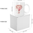 thumbnail image 3 of Valentines Hot Drinks Coffee Mug Gift Air Balloon Floral Romantic Pretty Pink And White Ceramic Unspillable Reusable Insulated School Family Pantry Office Mug Anniversary Decorative 11 Ounce, 3 of 6
