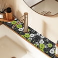 thumbnail image 2 of Yayeee Faucet Mat for Kitchen Sink 14.7" Diatomite Long Splash Guard Pad, White Flower Pattern, 2 of 7