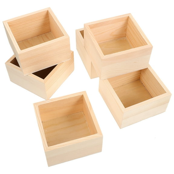 ADDHAT Craft Organizer Box Beige 6Pcs 2.36x5.89x5.89In