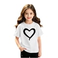 thumbnail image 4 of HAiming Girls Summer T Shirts Short Sleeve Printed Cute Trendy Tee Vacation Workout Kids Tops Solid Color Casual Scoop Neck Blouses, 4 of 5