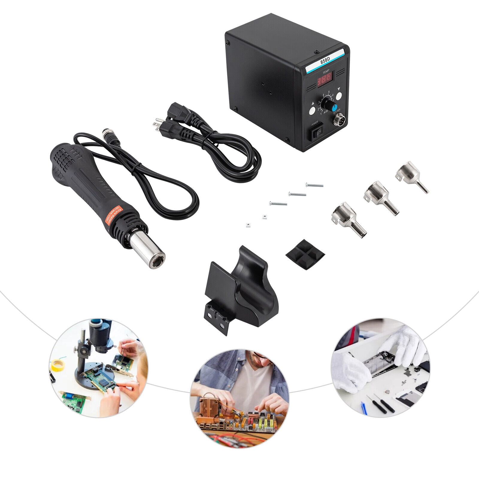 SMD Soldering Station Heat Gun Hot Air Rework Station For Electronics Repairing