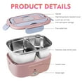 thumbnail image 2 of Welan Electric Lunch Box Food Heater 65W Faster Heated Food Warmer Self Heating Lunch Box for Work/Car/Outdoors, Portable Lunch Case with Bag, 2 of 9