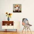 thumbnail image 2 of HFDF Pig Pictures Wall Decor Farm Animal Canvas Wall Art Pig Head Wearing Wreath Painting Print Farmhouse Kitchen Decor ( Pig 1) 24x16inch Framed, 2 of 6