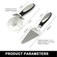 thumbnail image 5 of Pizza Cutter and Spatula Set, Stainless Steel Rotary Cutter with Ergonomic Handle for Effortless Lattice Crusts, Ideal for Homemade Pies, Cookies, and Commercial Baking Kitchens,Vsgery, 5 of 5