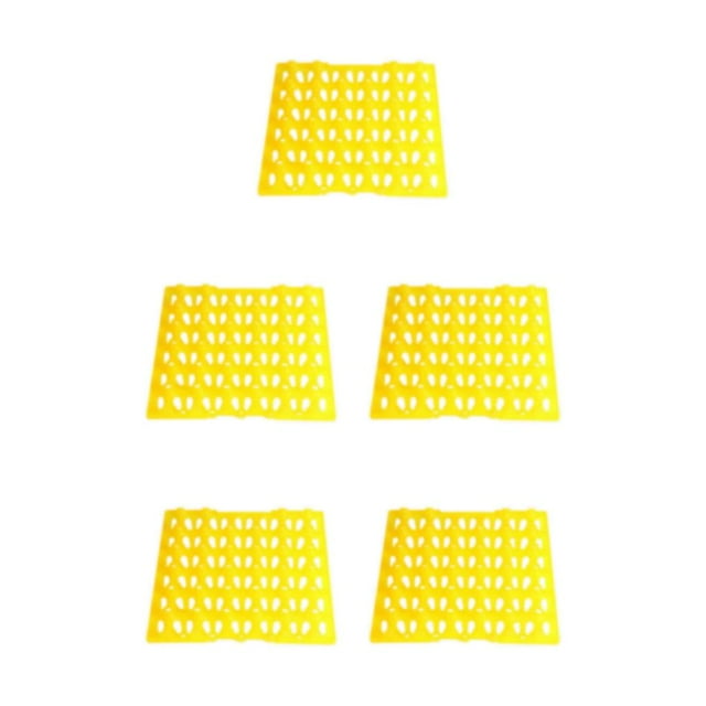 mmirethe Farm Egg Container Long Distance Transport Egg Holder Plastic Breathable Yellow 29x29x5cm 5Set