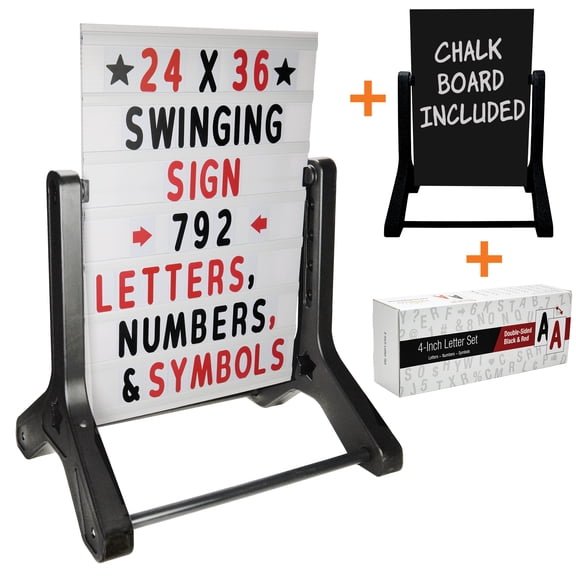 Excello Global Products 24"x36" Swinging Chalkboard