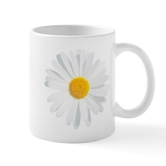 CafePress - Fresh White Daisy Mugs - 11 oz Ceramic Mug - Novelty Coffee Tea Cup