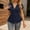 Navy, variant on Women's T Shirts Elegant Wrap V Neck Peplum Short Sleeve Stretchy Ruched Blouse Ladies Tops and Blouses S