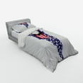 thumbnail image 3 of Ambesonne Colorful Bedding Set 4 Pcs, Stars Stripes Holiday Art, Queen, Purple White Red, 3 of 3