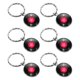 thumbnail image 1 of unbranded 6Ud Llaveros Retro Con Colgante De Disco Para Estilo Vintage Multi Color, 1 of 8