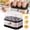 1Pc, variant on Multifunctional Egg Steamer with Clear Lid, Rapid Electric Egg Cooker 6 Egg Capacity Auto Shutoff, Compact Hard Boiled Egg Maker Machine, Stainless Steel Egg Boiler for Soft Poached Eggs
