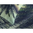 thumbnail image 4 of Ambesonne Palm Tree Quilted Bedspread Set 3 Pcs, Caribbean Coastline Ocean, King Size, Pale Yellow Green Brown, 4 of 5