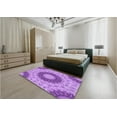 thumbnail image 5 of Ahgly Company Machine Washable Indoor Round Transitional Violet Purple Area Rugs, 8' Round, 5 of 7