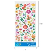 Hello Hobby Multicolor Flowers Designer Stickers, 44 Count
