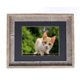 thumbnail image 2 of Rustic Barnwood Picture Frames – Reclaimed Wood Photo Frames – Wood Frame with Mat for Wall & Tabletop Display – Made in USA, Weathered Gray, 11x14 matted to display a 8x10, Black Mat, 2 of 8