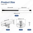 thumbnail image 2 of Uxcell 2 Pack Lid Support Hinges, 14 Inch 250N Gas Struts Heavy Duty Gas Spring Soft Close Lid Stay Hinges Lift Support with l Mounts for Tool Box Cabinet, Black, 2 of 6