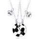 thumbnail image 1 of 2PCS Friendship Soccer Necklaces for 2, Personalized Best Friends Necklace Set with Silver Chain, No Gemstone - 51cm Length, 1 of 5