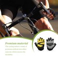 thumbnail image 3 of QualitChoice Cycling Mitten Hand Wraps Inner Gloves Shockproof Thicken Design Equipment Wear-resistance Non-slippery Hands Protector Gray Yellow S, 3 of 6