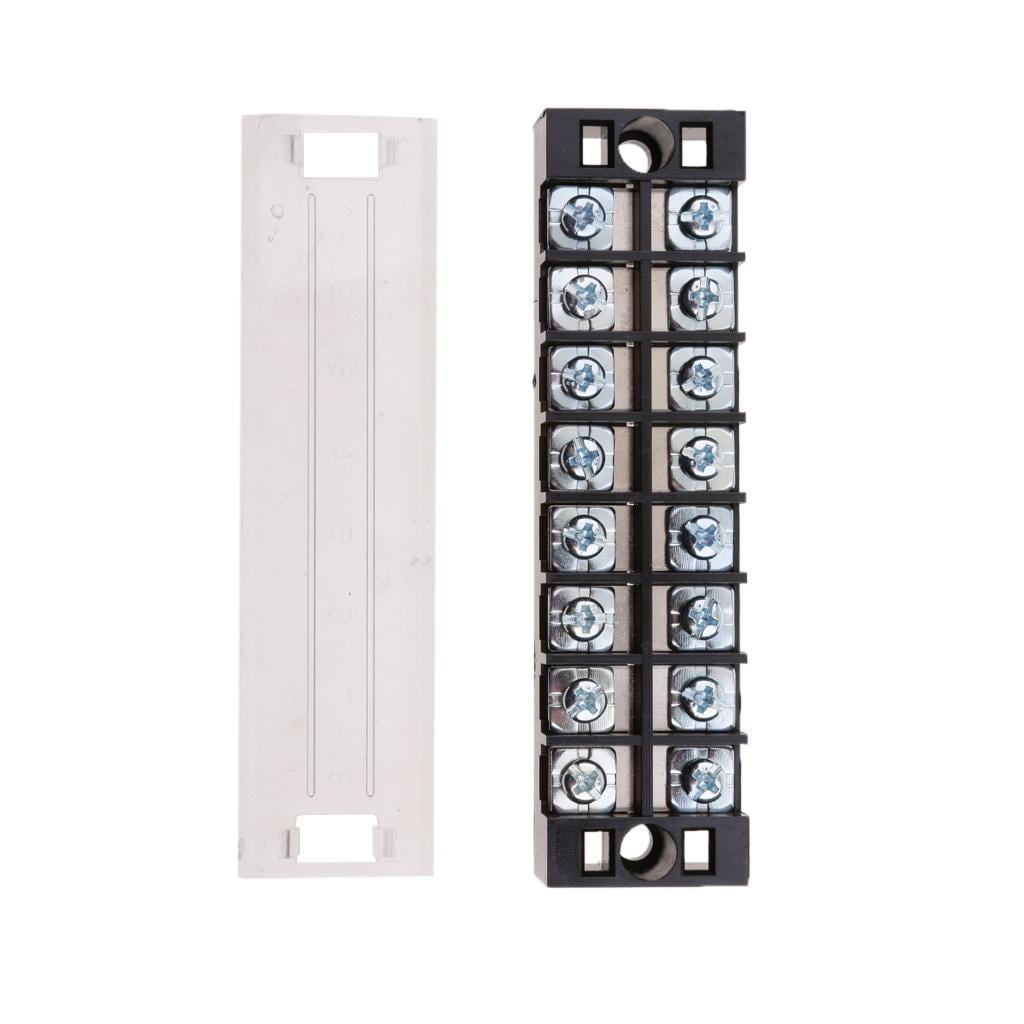 funtasica 5x8 Positions Rows Electric Wire Connector Strip Screw Terminal Pcs