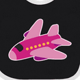 thumbnail image 4 of Inktastic Girls Pink Airplane Pilot Girls Baby Bib, 4 of 4