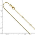 thumbnail image 2 of 14k Yellow Gold 1.25mm Round Cable 1in+1inch Adjustable Chain Necklace 16 Inch Chain Necklace for Women and Men, 2 of 2
