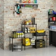 thumbnail image 3 of PAPROOS 5-Tier Adjustable Storage Shelves Wire Shelving Unit, Loads 551LBS Heavy Duty Metal Shelving Unit for Garage Storage Rack Panty Shelf Kitchen Shelving, Black, 3 of 12