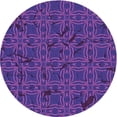 thumbnail image 1 of Ahgly Company Machine Washable Indoor Round Transitional Purple Plum Purple Area Rugs, 3' Round, 1 of 7