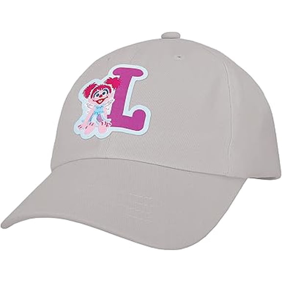 Sesame Street Elmo & Abby Kids Toddler Cap with Initial, Toddler Boys Hat, Youth Girl Baseball Cap, Cute Toddler Baseball Cap