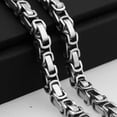thumbnail image 3 of QQTDFG 16~40" 4/5/8mm 316L Stainless Steel Mens Womens Byzantine Box Chains Necklace-24inch necklace-5mm wide-Silver, 3 of 5
