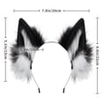 thumbnail image 2 of CuteStreet Furry Wolf Ears Headband Handmade Faux Fur Cosplay Costume Party Hairband, 2 of 5