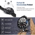 thumbnail image 3 of [2+2Pack] Compatible for Samsung Galaxy Watch 3 45mm Screen Protector and Case, 2 Pack Tempered Glass Protective Film and 2 Pack TPU Watch Cover Accessories Set for Galaxy Watch3 45, Titanium, 41mm, 3 of 7
