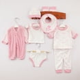 thumbnail image 2 of Caqnni Preemie Baby Girl Boy 8Pcs Unisex Baby Cotton Layette Outfit Set for to 3 Months Gifts Set Bodysuits Set, 2 of 7