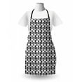 thumbnail image 3 of Pineapple Apron, Monotone Exotic Fruits Pattern Composition Simplistic Vegan Illustration, Unisex Kitchen Bib with Adjustable Neck for Cooking Gardening, Adult Size, Charcoal Grey White, by Ambesonne, 3 of 4