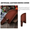 thumbnail image 5 of Minkissy 1Set Brown Portable Knife Cutting Protector For Outdoor Activities Protective Cover 11.8X4.7In, 5 of 8