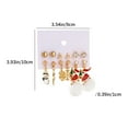 thumbnail image 3 of HongHeng 6 Pairs Christmas Stud Earrings for Women Chirstmas Tree Snowflake Bow Gift Box Santa Claus Gingerbread Earrings Set Xmas Holiday Gifts, 3 of 6